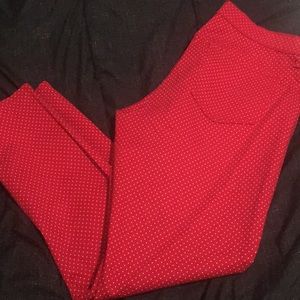 Yellow/Red Small Polkadot Pants